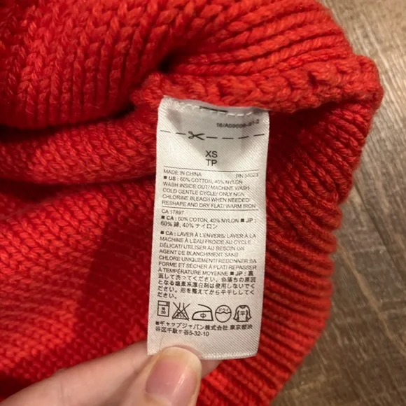 Banana Republic Orange Knit Sweater XS - Picture 2 of 5